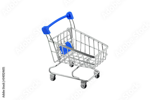 Supermarket cart , isolate
