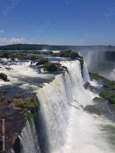 Waterfalls of Igua  u Iguassu Iguacu Cascade