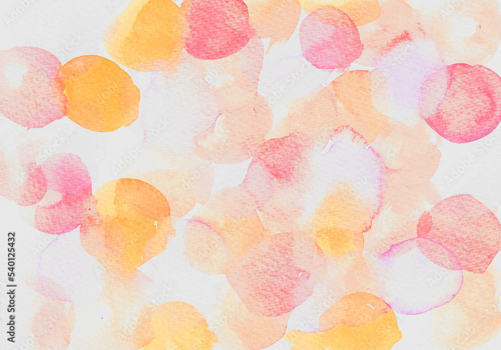 Seamless background with watercolor spots of various shapes in natural colors