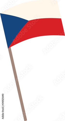 Czech flag icon cartoon vector. Republic travel. Country region