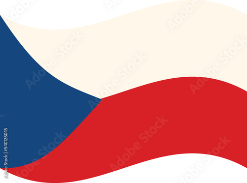 Czech flag icon cartoon vector. Republic state. Water region