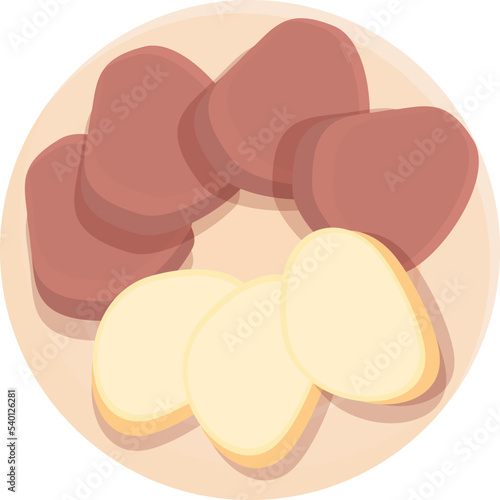 Food culture icon cartoon vector. Czech republic. Country map