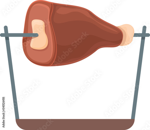 Meat icon cartoon vector. Culture tourism. Food horse