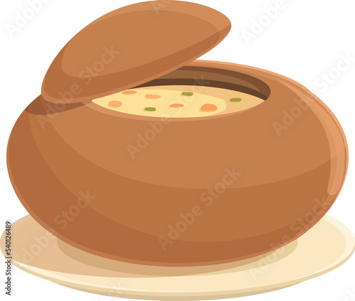 Czech soup icon cartoon vector. Landmark republic. Travel country