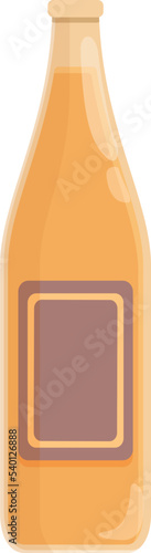 Czech beer bottle icon cartoon vector. Prague landmark. Country design