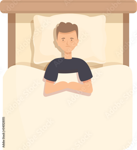 Bad dream icon cartoon vector. Sleep disorder. Health night