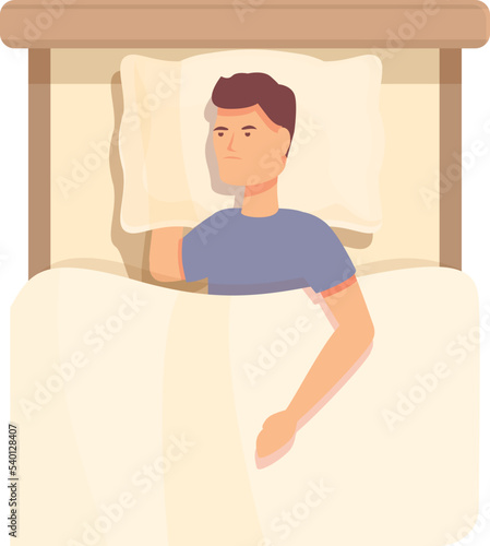 Stress sleeping icon cartoon vector. Sleep health. Tired awake