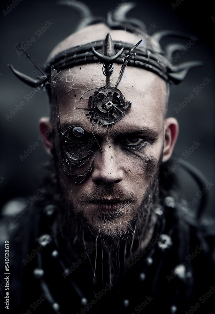 Dark shaman viking 3D rendered Dark shaman viking 3D rendered