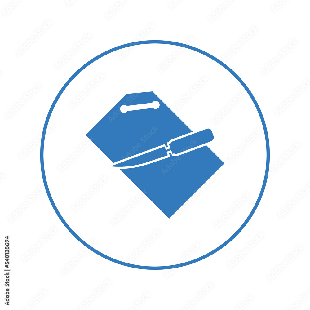 Chopping board cutting knife icon | Circle version icon | Chopping board cutting knife icon | Circle version icon |
