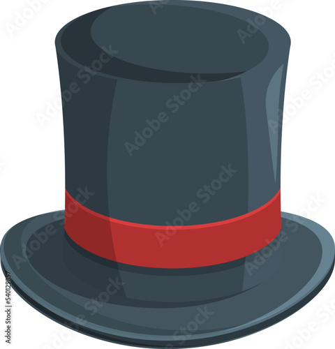 Circus magic hat icon cartoon vector. Show wand. Wizard top