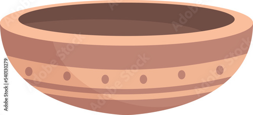 Bowl art icon cartoon vector. African tribal. National totem
