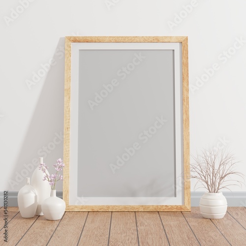 Single Front Wooden Frame Mockup