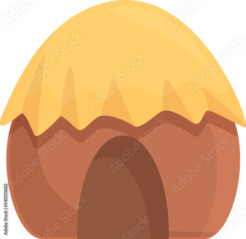 Aborigin house icon cartoon vector. Traditional art. National female