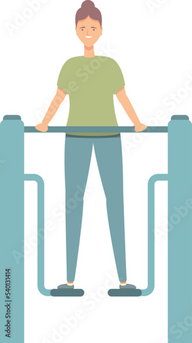Park sport icon cartoon vector. Street workout. Gym training