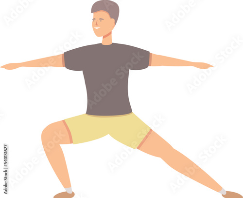 Stretch exercise icon cartoon vector. Street workout. Gym training