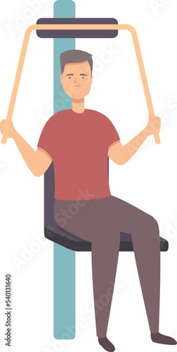 Sport exercise icon cartoon vector. Street workout. Park equipment