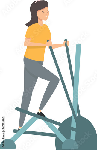Exercise machine icon cartoon vector. Street workout. Park equipment