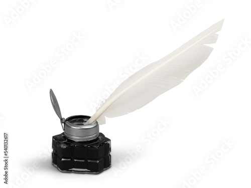 Feather Quill and Inkwell photo