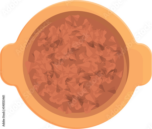 Top view buckwheat icon cartoon vector. Cereal plant. Grain seed