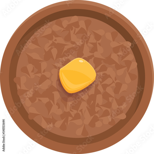 Food buckwheat icon cartoon vector. Cereal plant. Flower pile