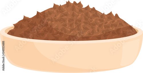 Buckwheat pot icon cartoon vector. Cereal plant. Seed grain