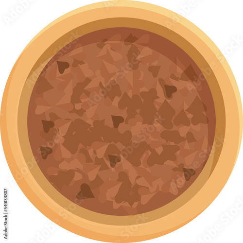 Food bowl icon cartoon vector. Food buckwheat. Seed grain