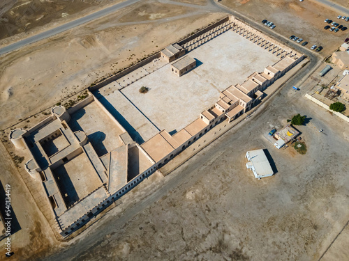 Konstfotografi An aerial view of Aqeer (Al Uqayr) Castle, Saudi Arabia