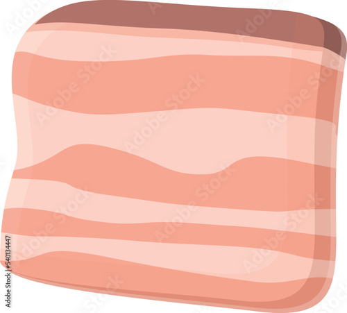 Sausage lard icon cartoon vector. Pork meat. Raw beef