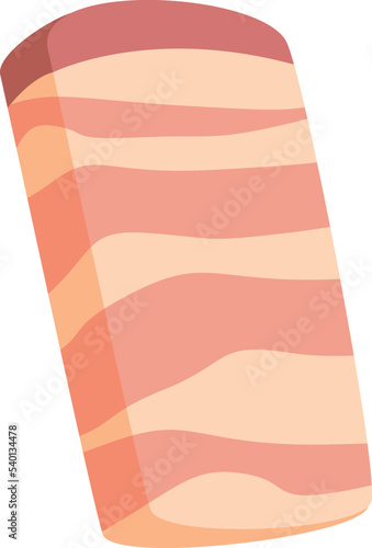 Bacon lard icon cartoon vector. Pork meat. Ham steak