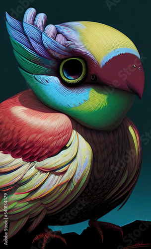 A colorful tropical bird