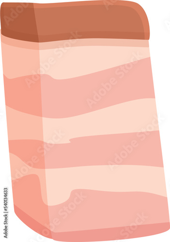 Bone lard icon cartoon vector. Pork meat. Raw bacon