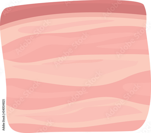 Supermarket lard icon cartoon vector. Pork meat. Sausage steak
