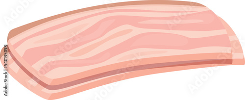 Animal lard icon cartoon vector. Pork meat. Fat bone