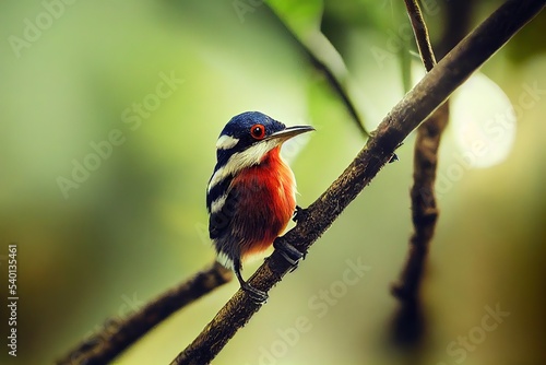 cebu flowerpecker with face details, symmetrical eyes with details photo