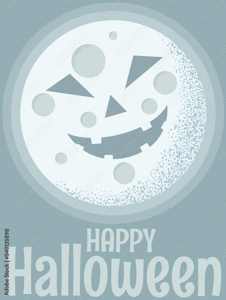 Happy Halloween banner or party invitation background. Vector illustration. The full moon is in the sky. Happy Halloween banner or party invitation background. Vector illustration. The full moon is in the sky.