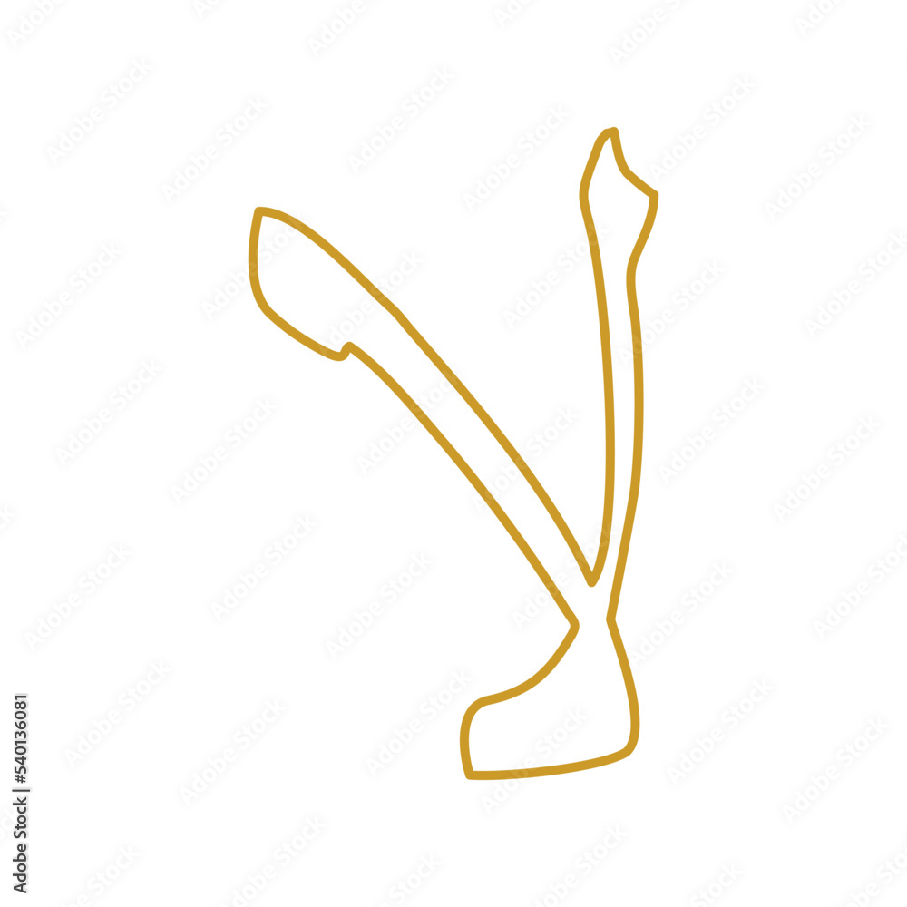 Arabic letter, Arab font design vector illustration. Arabic letter, Arab font design vector illustration.