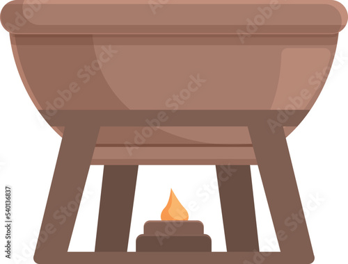 Switzerland fondue icon cartoon vector. Cooking food. Restaurant sauce