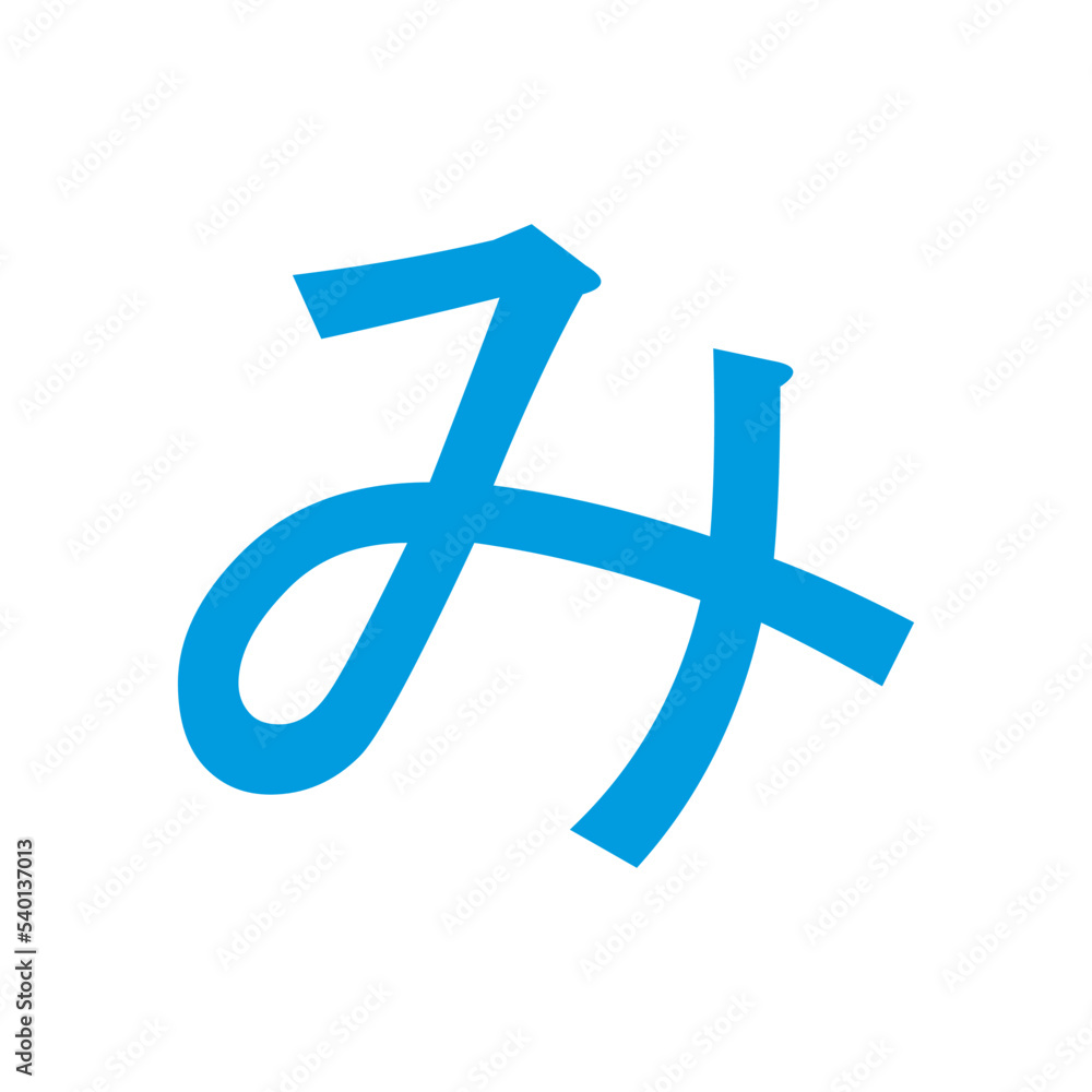 Obraz premium Japanese Letter design vector illustration.