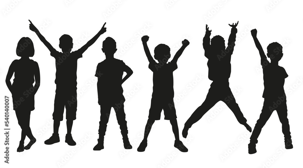 Fototapeta premium people silhouette kids 2