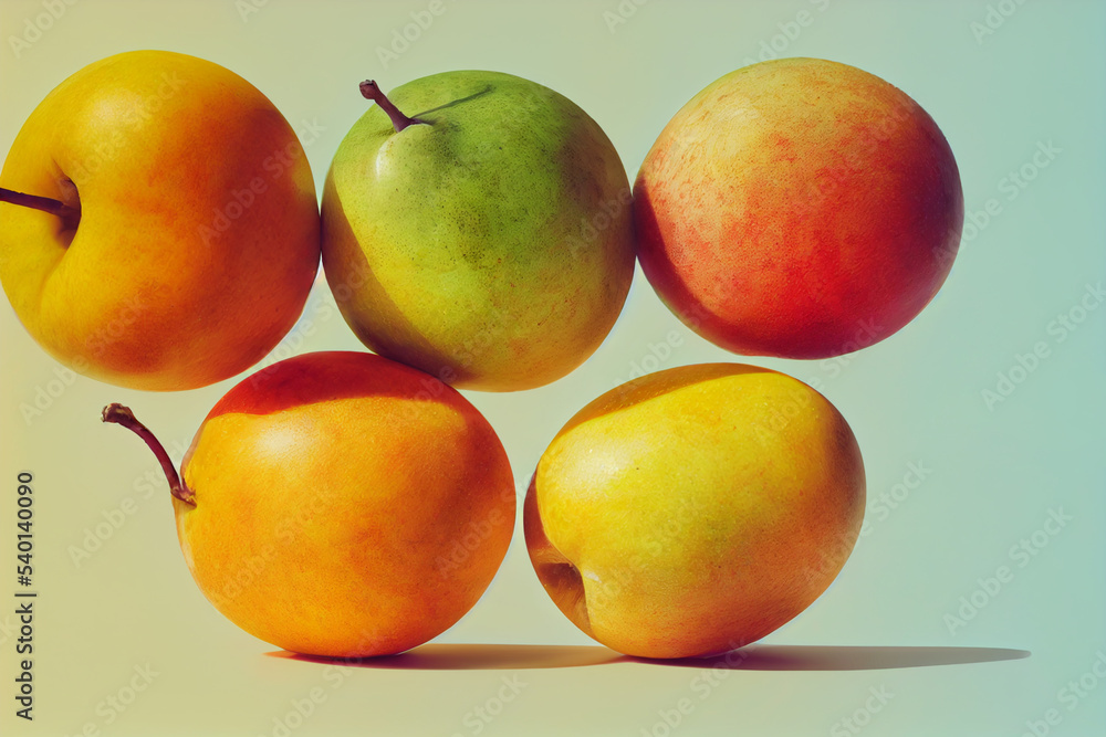 Fruit composition on a white background. Apples lying on top of each other on the surface. Image with fruit for creativity and advertising. Fruit composition on a white background. Apples lying on top of each other on the surface. Image with fruit for creativity and advertising.