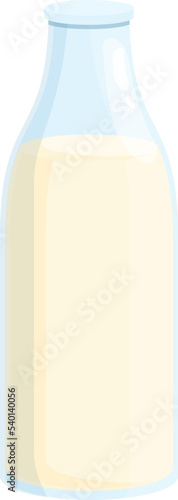 Milk bottle icon cartoon vector. Drink glass. Fresh food