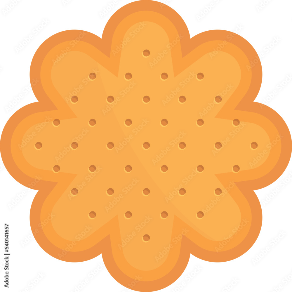 Flower cracker icon cartoon vector. Cookie food. Biscuit snack Flower cracker icon cartoon vector. Cookie food. Biscuit snack