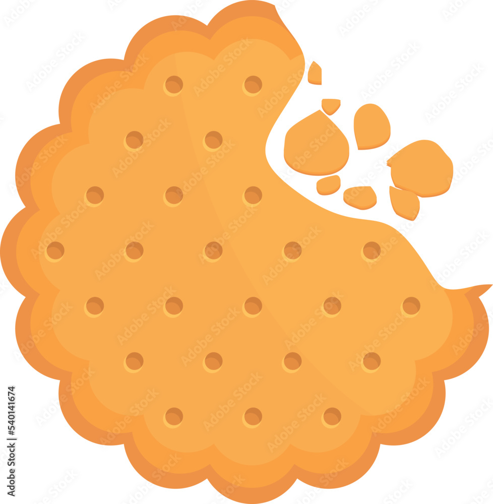 Bite cracker icon cartoon vector. Cookie food. Cake biscuit Bite cracker icon cartoon vector. Cookie food. Cake biscuit