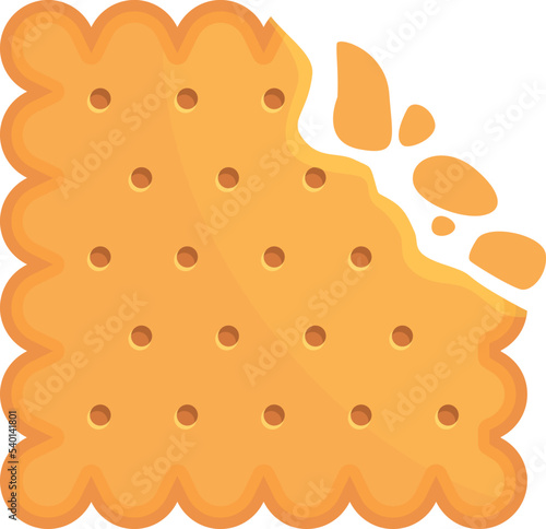 Square biscuit icon cartoon vector. Cookie food. Snack sugar