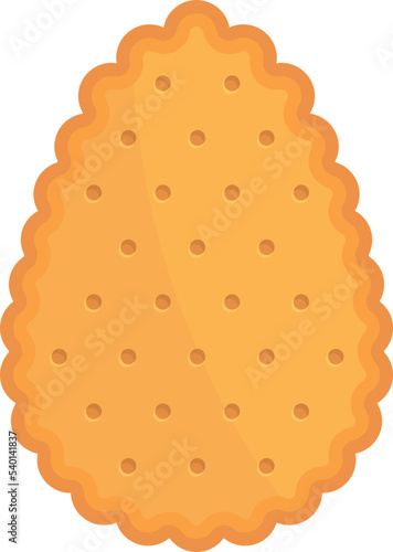 Egg cracker icon cartoon vector. Cookie food. Biscuit snack