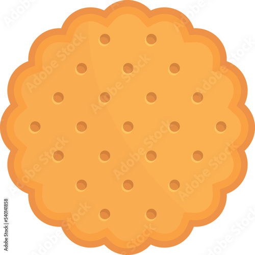 Circle cracker icon cartoon vector. Cookie food. Sweet vanilla