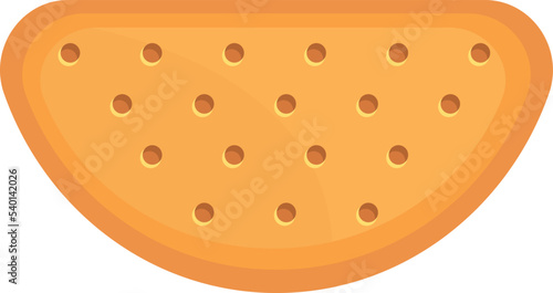 Snack time icon cartoon vector. Cracker food. Cake biscuit