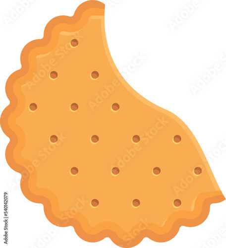 Food biscuit icon cartoon vector. Snack sugar. Sweet time