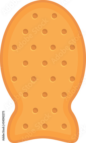 Fish biscuit icon cartoon vector. Cracker food. Sweet vanilla