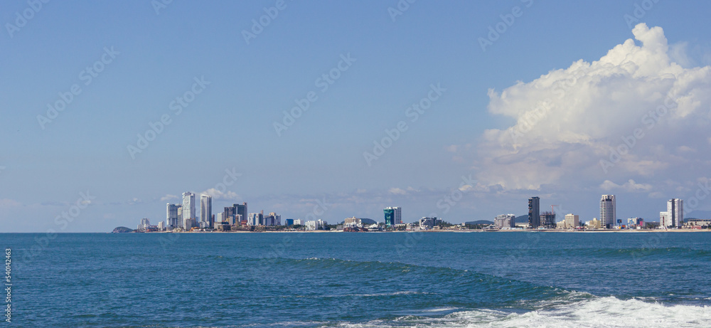 view of the city from the sea